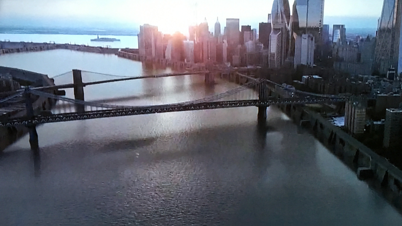 The Expanse’s futuristic take on NYC, with a visible seawall.